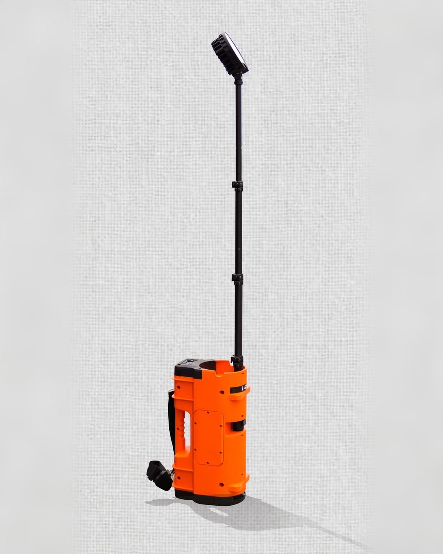 Jarsh JL-RL-6Ft portable area light with its mast fully extended