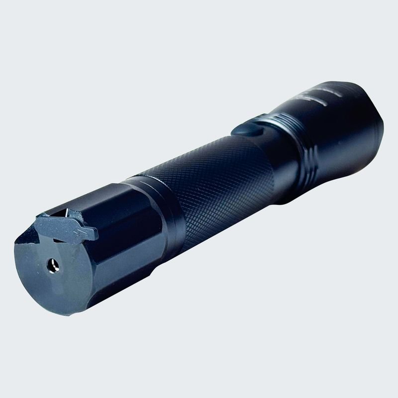 Tail of the ATEX Flash Light with its DC charging contact