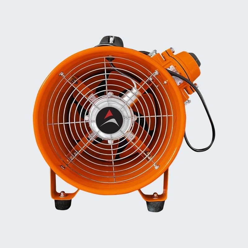 Front grill and fan of the ATEX blower