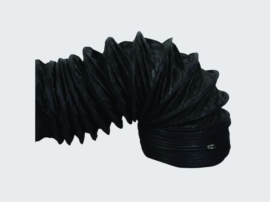 Black retractable PVC ventilation duct