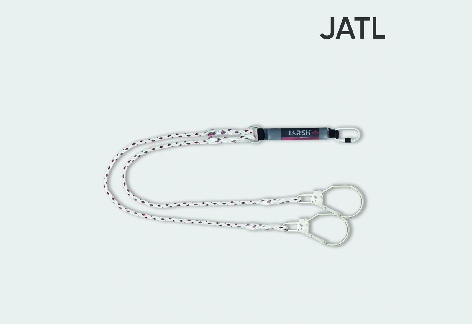 Jarsh JATL energy-absorbing twisted rope lanyard with steel tower hooks