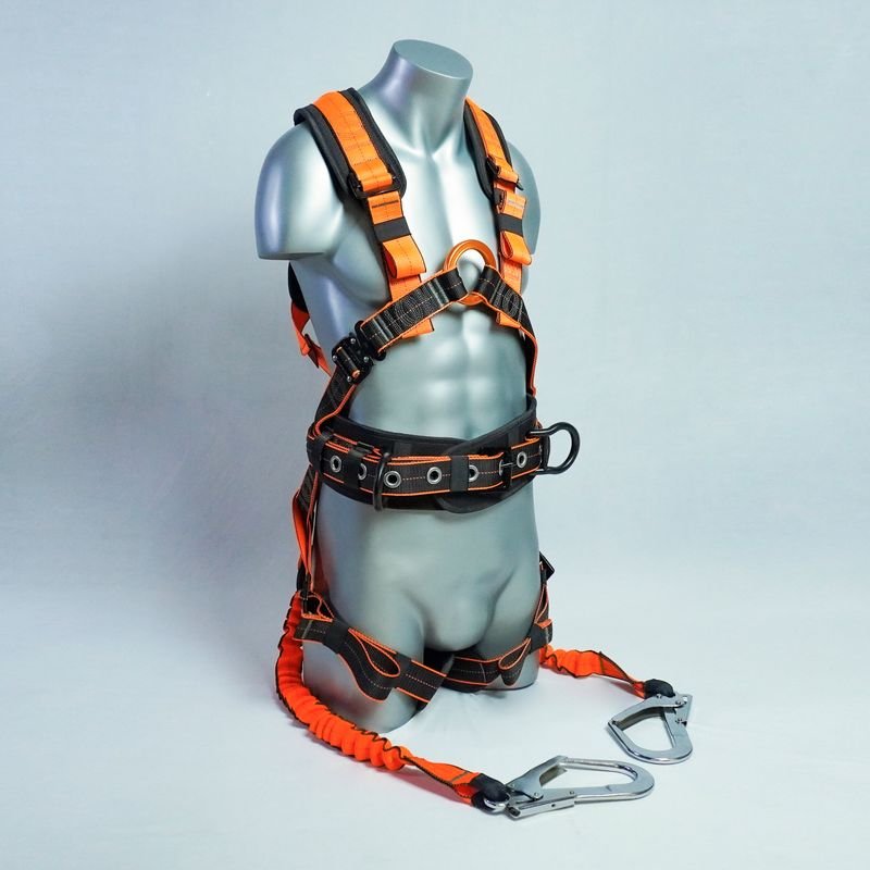 PGH-01 harness front view with lanyard