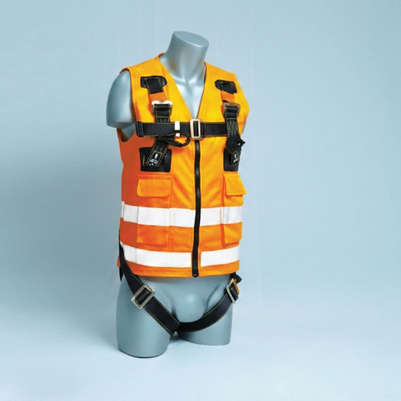 Orange PGH-04 (OR) jacket harness, front view