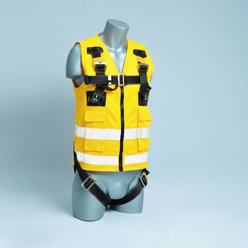 Yellow PGH-04 jacket harness, front view