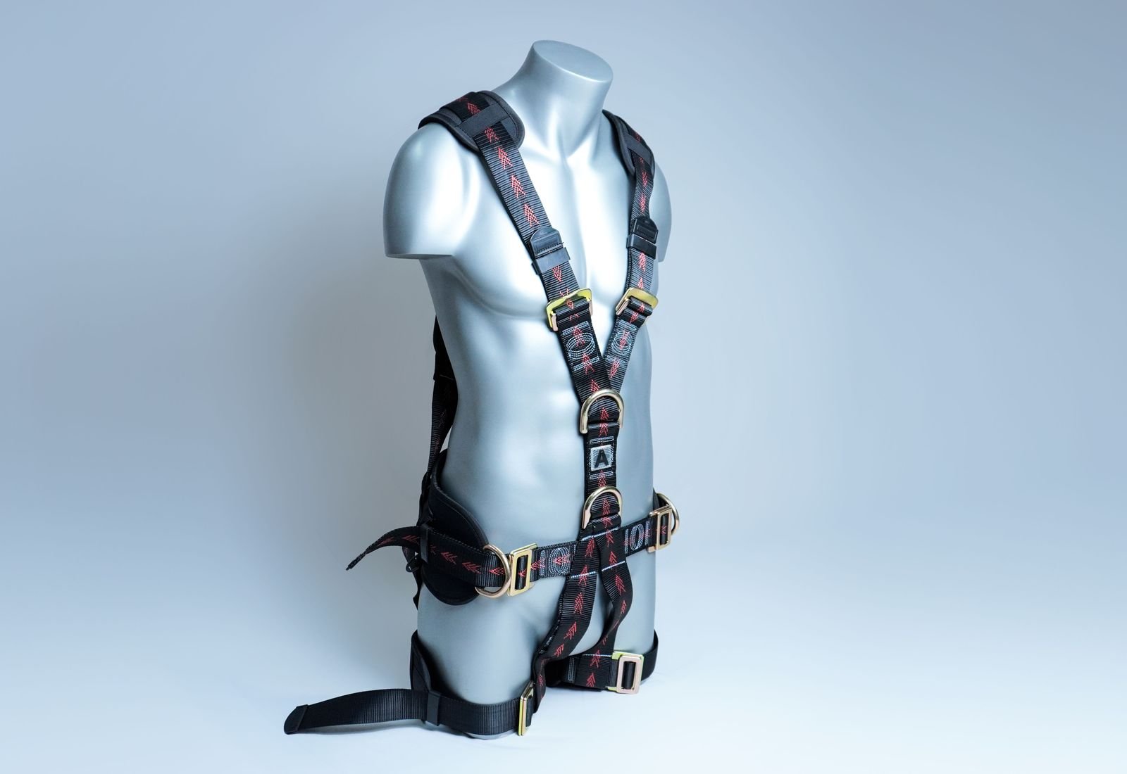 Jarsh Pro-Guard PGH-05 tower and rescue harness with padded waist belt and gold-coloured fittings