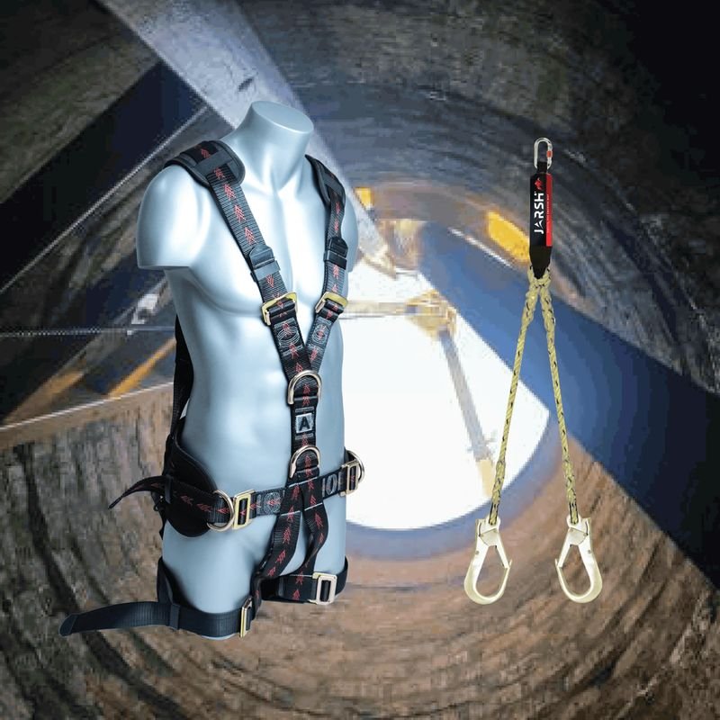 Pro-Guard PGH-19 set: PGH-05 harness with an energy-absorbing double lanyard
