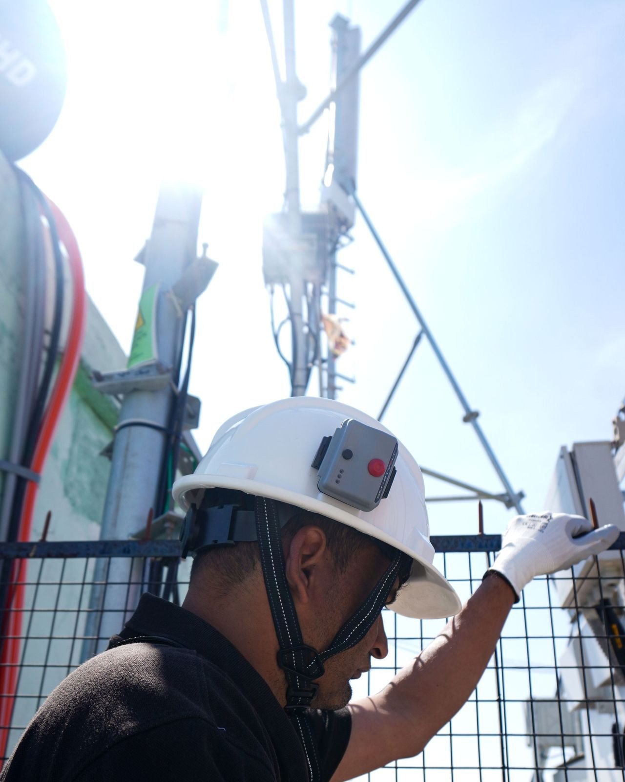 SmartVolt worn by a lineman at work