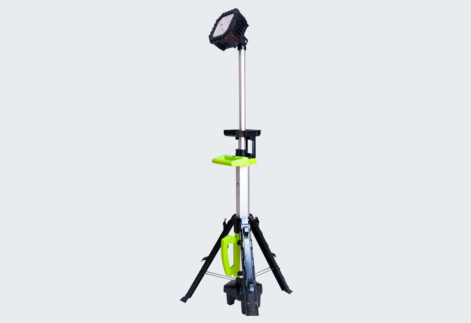 Jarsh JL-RL-5Ft telescopic worklight extended on its folding floor stand